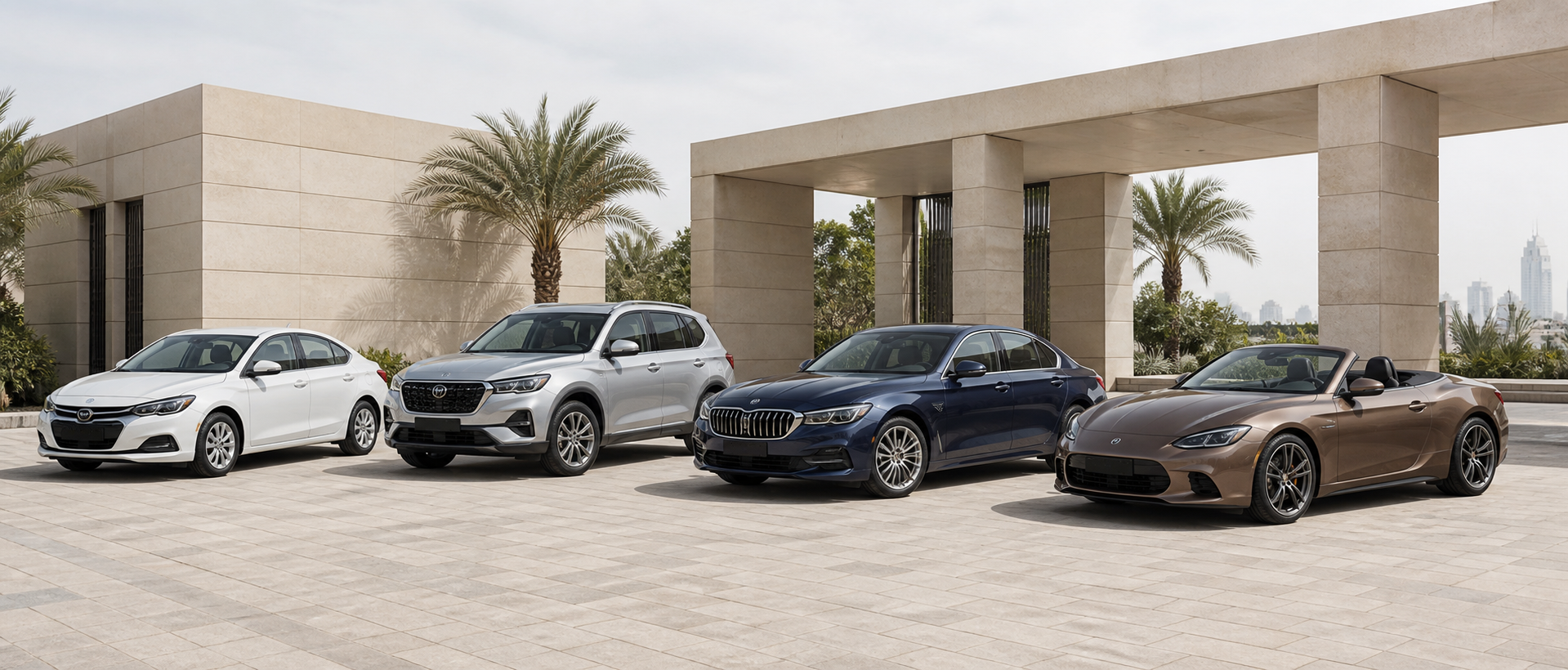 Illustrative vehicle categories for Dubai car rental